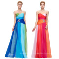 Grace Karin Ombre en mousseline de soie bretelles robe de soirée en soie longue robe de soirée CL6069-2 #